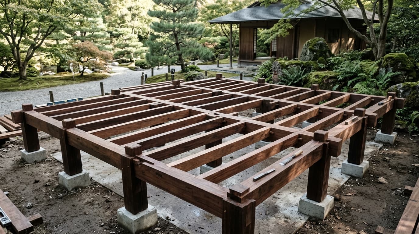 ウリンの下地はどう組む?職人が明かす根太ピッチと素材の罠